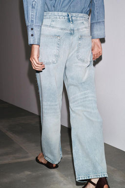 JEANS ZW COLLECTION RELAXED MID-WAIST - Zara фото 3
