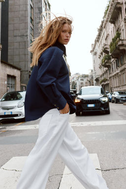 CAMISA CUELLO SUBIDO / Azul - Zara фото 12