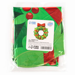 Воздушный шар фольгированный 25" «Рождественский венок»