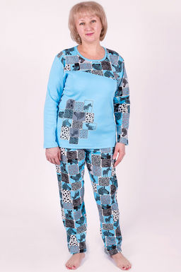 Арт. 4217 Пижама с брюками 48-54 (4 шт) Цвет:ассорти - Калинка фото 3