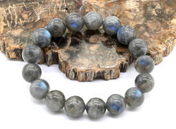 Браслет из Лабрадора шарик 15мм - Радуга камня фото 3