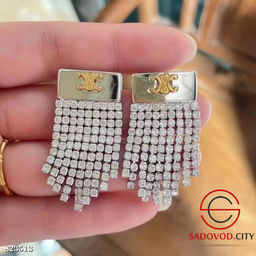 Серьги женские со стразами