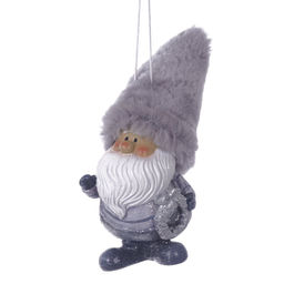 Фигурка декоративная подвесная "Дед Мороз", L6 W7 H11 см, 2в.