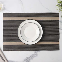 Набор салфеток сервировочных на стол Доляна Рона, 4 шт, 4530 см, цвет коричневый  фото 2