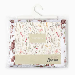 Скатерть «Доляна» Red flowers, 145×180 см