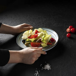 Тарелка Magistro Garland, d=22 см, фарфор, голубая фото 4