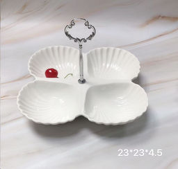 Блюдо менажница 4 секции 23 см / DR-1065 /уп 19/