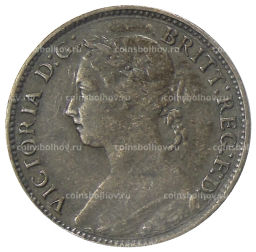 Монета 1 фартинг 1886 года Великобритания