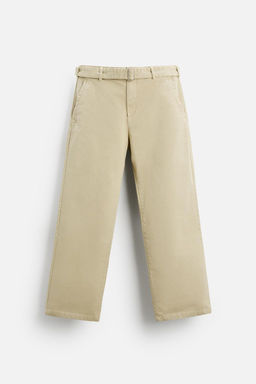 STRAIGHT-LEG TROUSERS WITH BELT - Zara фото 5