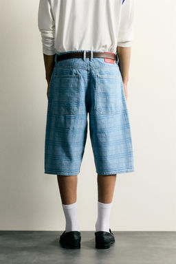 JORTS DENIM LAVADO ESTAMPADO / Azul claro - Zara фото 3