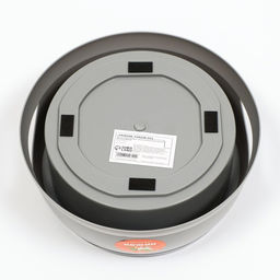 Миска-непроливайка для животных, 19×8 см, с дополнительной вставкой от расплёскивания, пластик, серая