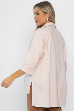 Рубашка классическая Аристократка (бежевая) Б14356-10М - Lt collection фото 3