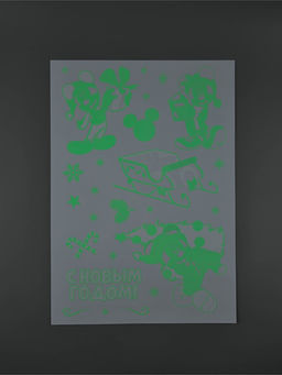 Наклейки интерьерные «Новый год», со светящимся слоем, 35×50 см, 2 листа