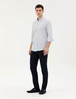 Lacivert Slim Fit Kanvas Pantolon - Pierre cardin фото 3