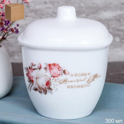 Сахарница 300 мл квадратная А / TZ40XN (6916) /уп 48/ серия Чайная роза - Галеонтрейд фото 2