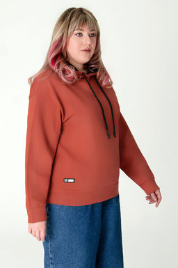 Арт. 15115 Худи женское с капюшоном 46-54 (5 шт) Цвет:терракотовый - Калинка фото 13