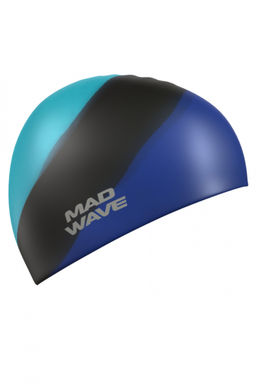 Силиконовая шапочка Multi adult big, Wakes massage, Light silicone solid, Intensive big, Record breaker, Silicone Printed Junior with fin PIG - Mad wave фото 3
