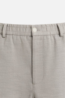 TEXTURED REGULAR FIT TROUSERS - Zara фото 9