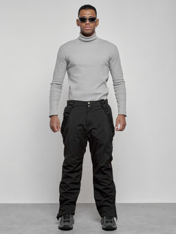 Полукомбинезон утепленный мужской зимний горнолыжный черного цвета 7431Ch - Colannia фото 27