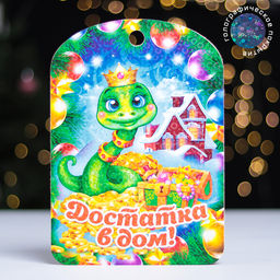 Доска разделочная сувенирная Дарим Красиво «Богатства и процветания!», дерево, разноцветная