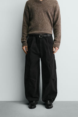 RELAXED FIT CARGO TROUSERS - Zara фото 12