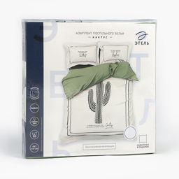 Постельное бельё Этель евро Кактус 200х217 см, 240*220 см, 50х70+3 см - 2 шт  фото 21