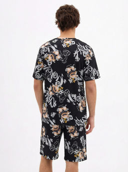 Пижама мужская кулирка с шортами "ЧЕЛСИ" МИШКИ ЧЕРНЫЙ