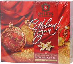 HYLEYS. Новый год. Ассорти (красное) карт.упаковка, 24 пак.