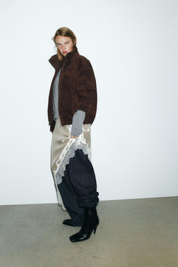 LEATHER HIGH-HEEL ANKLE BOOTS WITH SQUARE TOE