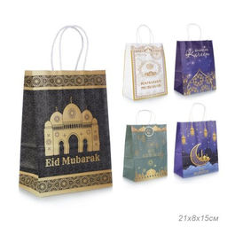 Цена за 12 шт. Пакет подарочный 21х15х8 см Мусульманский / M2115 /уп 12/1200/