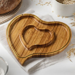 Менажница Доляна Цветение, 2 секции, d=26 см, бамбук  фото 3