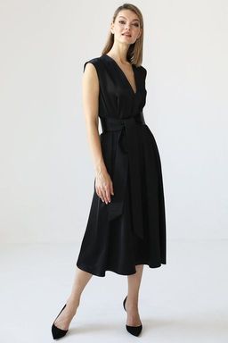 Платье из шелка с поясом в комплекте - Looklikecat фото 6