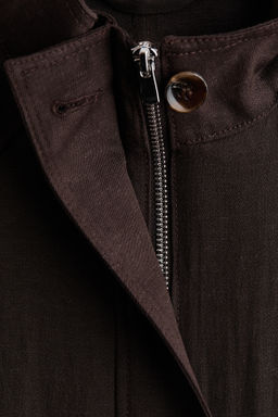 Chaqueta oversize en mezcla de lino - H&m фото 7