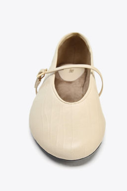 LEATHER BALLERINA - Zara фото 11