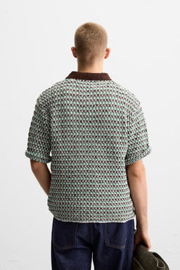 JACQUARD KNIT POLO SHIRT - Zara фото 3
