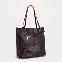 Сумка-тоут на молнии, цвет бордовый - Simaland фото 2