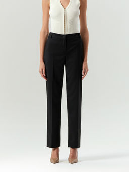 Брюки зауженного кроя из костюмной шерсти, D001/aspect - Emka фото 3