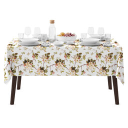 Скатерть 240х145см Яблоневый цвет, длина стола до 200см, на 10-12 персон, хлопок Комфорт 171г/м2, упаковка классическая, пакет ПВХ 25х41см, Домашняя мода (Россия)