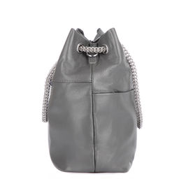 Y9810 grey, женская кожаная сумка "Chain strap" Barcelo Biagi