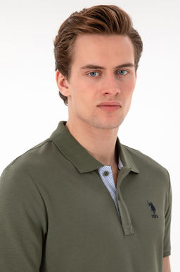 Erkek Regular Fit Polo Yaka Koyu Haki Basic Ti__rt Sepette S_rpriz _ndirim - U.s. polo assn фото 2