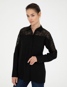 Siyah Comfort Fit Uzun Kollu G_mlek