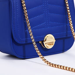 Сумка-мессенджер на клапане, цвет синий - Simaland фото 5