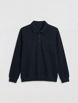 Polo Yaka Erkek Sweatshirt