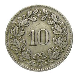 10 раппенов 1919 года Швейцария