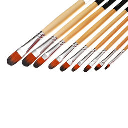 Набор кистей для рисования, нейлон, 9 штук: № 0, 2, 4, 6, 8, 10, 12, 14, 16, закругленные, с длинными ручками, международный размер