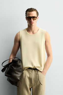 CHALECO PUNTO ESTRUCTURA / Beige claro - Zara фото 2