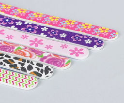 Пилка для ногтей овальная цветная 180 гритт