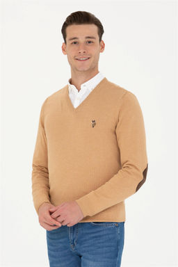 U. S. Polo Assn Мужской базовый свитер песочного меланжа - U.s. polo assn фото 10