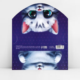 Цена за 5 шт. Конверт для денег фигурный «Котёнок», 17.5 х 8 см