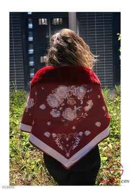 Теплые зимние косынки с мехом